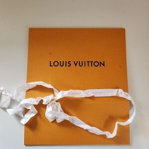 Louis Vuitton Orange Box Cover & Ribbon Broken Crafts Crafting Lot Pieces. Decor